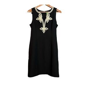 NWT! Pappagallo black dress with embellishment.